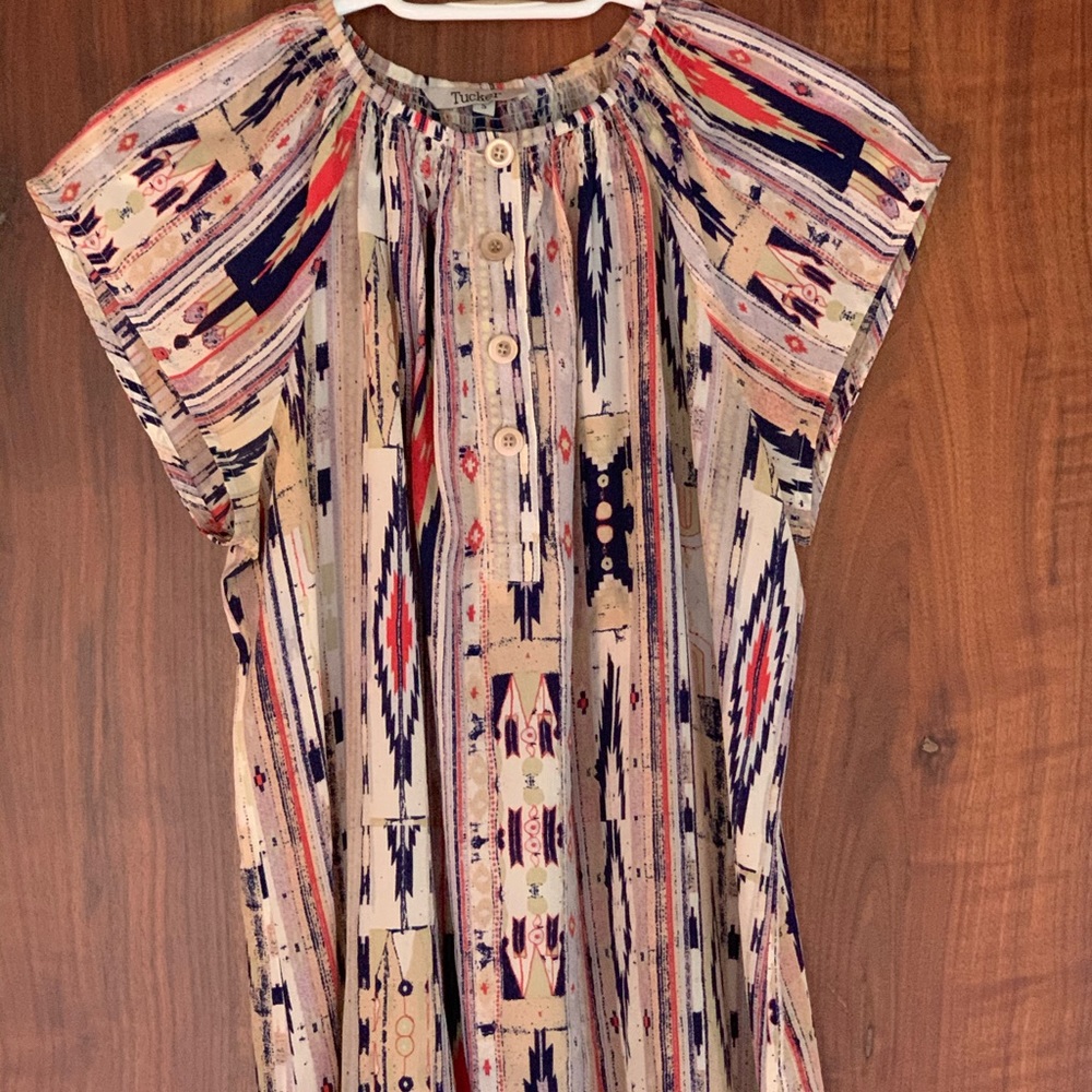 Tucker Silk Blouse and Matching Maxi Skirt
